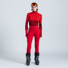 The Jes Slim Leg Pant in Racer from Erin Snow. Our best-selling ski pant pairs technical materials with chic, timeless style. Evolution Of Technology, Weather Activity, Sportswear For Women, Cold Weather Activities, Luxury Sportswear, Everyday Pants, Suspender Pants, Snow Outfit, Ski Fashion