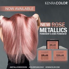 Rose Gold Hair Color Formula, Overtone Hair, Rose Hair Color, Level 7, Violet Rose, Metallic Look