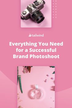 a pink background with the words everything you need for a successful brand photoshopp