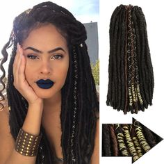 One Pcs/Lot Has 10 Strands and 20 Inches. Delivery: 5-8 days Formal Hairstyles Black Women, Dreadlock Crochet, Braids Jumbo, Curly Faux Locs, Estilo Swag, Girls Hairstyles Braids, Braid In Hair Extensions