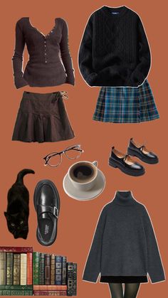 fall outfits, academia outfits Character Outfits Ideas, Uni Fits, Dark Academia Fashion, Academia Fashion, Boho Style Outfits, Teen Outfits, Cute Fit, Fall Fits, Love Style