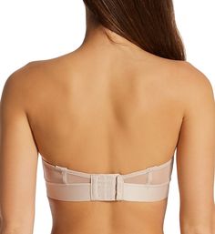 Contemporary, confidently sexy bra with soft materials and extra points of support. Multi-part, underwire demi cup is unlined (unpadded), see-through mesh with a vertical seam for shape. Covered elastic at neckline has silicone gripper elastic for no-slip hold. Sleek, wide exposed elastic underband for close-hugging fit. Flexible boning at top side for extra support. Wide-set, exposed elastic straps adjust at back with coated metal hardware. Convertible, removable strap hardware allows for tradi Low-cut Nylon Bra With Built-in Support, Contoured Underwire Bra With Removable Pads, Fitted Push-up Nursing Bra Partially Lined, Elegant Contoured Bra With Medium Bust Support, Elegant Contoured Push-up Bra, Underwire Bra With Removable Pads In Nylon, Nylon Underwire Bra With Removable Pads, Underwire Nylon Bra With Removable Pads, Strapless Bra With Medium Bust Support