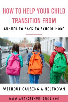 three children walking down the street with backpacks on their back and text that reads, vocal hygiene this back to school season?