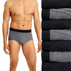 Stay comfy underneath it all with these men's Hanes briefs. Stay comfy underneath it all with these men's Hanes briefs.Click on this MEN'S GUIDE to find the perfect fit and more! 7-pack Fly front ComfortFlex waistband for a custom fit Tagless design on waistband Ringspun cotton constructionFIT & SIZING Regular fitFABRIC & CARE Cotton Machine wash Imported Size: L. Color: Black Gray. Gender: male. Age Group: adult. Pattern: Solid. Boxers Briefs, Mens Bottom, Custom Fit, Briefs, Style Guides, Fabric Care, Black Gray, Fitness Fashion, Age Group