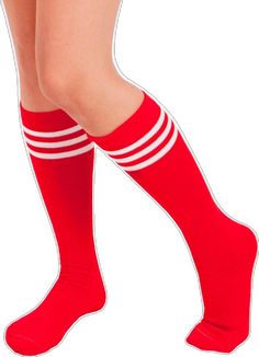 Red Casual Knee-high Winter Socks, Red Casual Knee-high Socks For Winter, Casual Red Knee-high Socks For Winter, Casual Red Knee-high Socks, Sporty Red Socks For Winter, Red Sporty Socks For Winter, Tube Socks, 7 11, Hosiery