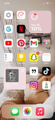 the home screen is full of icons and symbols for different things to see on it