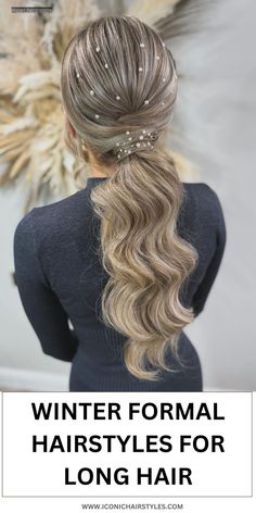 Winter formal hairstyles Winter Formal Hairstyles, Cascading Curls, Glamorous Gowns, Formal Hairstyles For Long Hair, Timeless Looks, Sleek Updo, Sleek Bob, Winter Event, Voluminous Curls