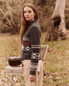 Born from a love of nature that has inspired so much of our creative journey, THE GREAT. OUTDOORS embodies joyful versions of the technical clothing and accessories needed for everyday adventure. The Classic Crew Sweater. is a graphic take on a fair isle motif, donning The Great Outdoors in bold letters. This wool-blend silhouette fits easy through the body and sleeves, and will be your go to layering piece for the chilly weather. 65% Wool, 35% Nylon Hand Wash Cold, Lay Flat to Dry Import Emily And Meritt, Bold Letters, Technical Clothing, Wing Shoes, Red Wing Shoes, Chilly Weather, Sweater Sale, Denim Pant, Great Outdoors