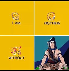 four different avatars with the words i am, nothing and without