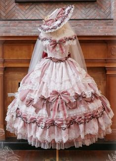 Elpress L -Tomorrow is Another Day- Vintage Classic Lolita Dress Bridal One Piece, Dresses Kawaii, Shopping Link, Lolita Outfits, Classic Lolita, Tomorrow Is Another Day, Flounce Skirt, Kawaii Dress