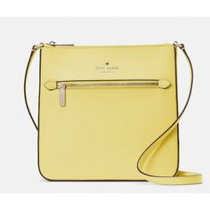 New With Tags 100% Authentic Kate Spade New York Sadie North South Crossbody Yuzi Jam With Gold Tone Hardware Style # K7379 Saffiano Leather Top Zip Closure Two-Way Spade Jacquard Lining Interior: One Zip And One Slip Pockets Exterior: Front Zip Pocket Length: 9 3/4" Height: 9 1/4" Depth: 1 3/4" Kate Spade Summer Travel Shoulder Bag, Kate Spade Yellow Shopping Bag, Kate Spade Shoulder Bag For Everyday Summer Use, Yellow Kate Spade Shopping Bag, Kate Spade Spring Satchel Bag, Kate Spade Shopping Bags For Spring, Kate Spade Summer Shoulder Bag For Everyday, Kate Spade Satchel Bag For Spring, Kate Spade Satchel For Spring