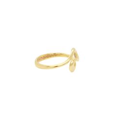 A fine Tiffany & Co. ring.  In 18 karat yellow gold.  Designed by Elsa Peretti.  Entitled 'Open Wave'.  Simply a wonderful ring from Tiffany!  Date: 20th Century  Overall Condition: It is in overall good, as-pictured, used estate condition with some fine & light surface scratches and other signs of expected light wear consistent with age.  Fineness: Marked 750 for gold fineness.   Marks: Marked to the shank Tiffany & Co. / Peretti / 750 / © / Spain  Ring Size: ca. 5 1/2  Measurements: Height: ca. 21mm Width: ca. 19mm Depth: ca. 10mm  Weight: ca. 3.1 g  Please see our other related items. Modern Hallmarked Yellow Gold Initial Ring, Modern Yellow Gold Hallmarked Initial Ring, Modern Yellow Gold Initial Ring For Anniversary, Recycled Gold Rings With Polished Finish For Anniversary, Fine Jewelry Yellow Gold Initial Ring With Open Band, Luxury Yellow Gold Initial Open Ring, Luxury Yellow Gold Open Initial Ring, Yellow Gold Polished Bypass Ring, Recycled Yellow Gold Rings With Polished Finish