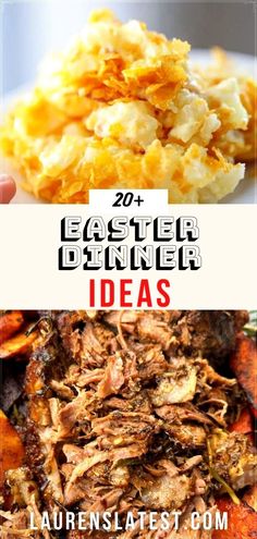 an image of easter dinner ideas with text overlay