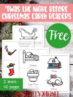 christmas carol reader with free printables for kids