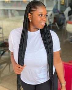 Long Knotless Braids, Knotless Braids Styles, Weave Braids, Small Cornrows, Cornrow Braid Styles, Braids Knotless, Braids Styles