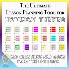 the ultimate lesson planning tool for historical thinking key questions and tasks from the disgling