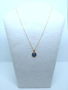 Evil Eye Pendants in Gold/Silver Tone. Cabochon bezel is hand-painted with Ultramarine Blue acrylic paint to enhance the charm. 12mm blue resin evil eye charm is resin set into alloy metal cabochon bezel. Chain length is 18 inches. Silver chain is stainless steel and gold chain is gold plated brass. Charm length and width is 1/2 inch. Has an upgraded lobster clasp closure on the back. Back of cabochon bezel is also coated in a protective UV gel to avoid tarnishing. Jewelry Cloth & Wear/Care Resin Evil Eye, Ultramarine Blue, Evil Eye Pendant, Evil Eye Charm, Evil Eye Necklace, Cute Necklace, Eye Necklace, Uv Gel, Charm Necklaces