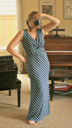 GOT IT - fantastic dress - so flattering and soft - worth the $72 Gilli Zuli Striped Maxi Dress Strips Dress, Fantastic Dress, French Dressing, Moms Fashion, Orange Maxi Dress, Striped Maxi Dress, Nursing Friendly