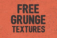 the text free grunge textures on an orange background