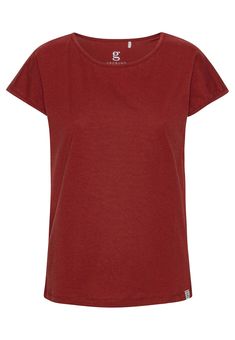 Anna tee is a classic t-shirt from GROBUND. The tee has a nice burgundy color and a great fit and length. It goes well with both skirts and pants. Anna is made from a soft and durable jersey quality of 100% organic cotton. The tee is longer and slightly narrower than our Karen tee, giving it a more classic fit. The sleeve is made in one piece with the body, ensuring a simple look and a comfortable fit. The Anna tee is available in several colors, both with and without print on the chest. Be aware that there is a high risk of falling in love with the model, so you should definitely own it in several colors. Certified GOTS. Certified GOTS organic by CERES - CERES-0367  Fabric composition - 100% organic cotton Wash at 40 degrees max. We recommend 30 degrees fine wash. Burgundy Cotton Crew Neck Top, Casual Burgundy Short Sleeve T-shirt, Unisex Red Cotton T-shirt, Casual Burgundy Cotton T-shirt, Soft-washed Red Cotton T-shirt, High Risk, Wardrobe Planning, Own It