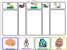 a worksheet with pictures and words to help kids learn how to use them