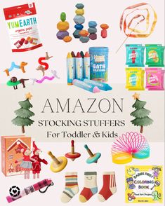 Toddler stocking stuffer gift guide Stocking Stuffers 2 Year Girl, Christmas With Toddlers Ideas, Toddler Advent Calendar Fillers, Toddler Christmas Gift Ideas, Stocking Stuffers For Toddlers Boys, Diy Stocking