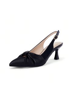 TINSTREE Womens Bow Slingback Heels Splicing Closed Pointed Toe Kitten Heel Wedding Dress Pumps Shoes Black Elegant        Women Shoes, size features are:Bust: ,Length: ,Sleeve Length: Classy Kitten Heels, Formal Pointed Toe Kitten Heels With 4-inch Heel, Formal 4-inch Heel Pointed Toe Kitten Heels, Elegant 4-inch Pointed Kitten Heels, Black 4-inch Heel Kitten Heels, Formal Black Kitten Heels With 4-inch Pointed Toe, Slingback Heels, Pumps Shoes, Slingback Heel