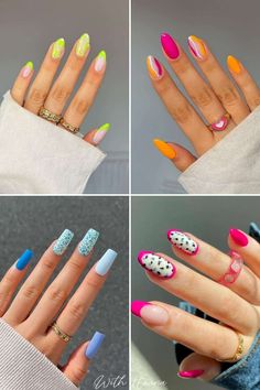 Summer nail designs Cute Summer Nail Designs, Summer Nail Art, Short Gel Nails, Summer Manicure, Cute Summer Nails, Easter Nails, Summer Nails Colors, Beach Nails, Nail Designs Spring