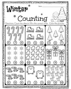 the winter counting worksheet for kids