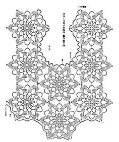 an image of a crochet pattern with flowers on the front and back side