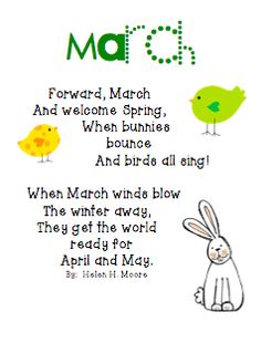 an easter card with the words march