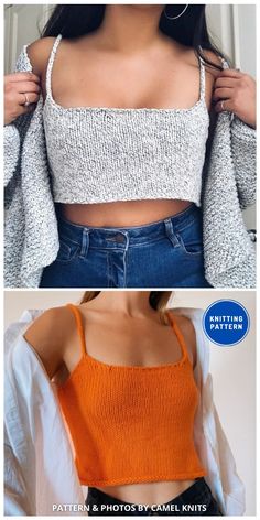 two pictures of the same crop top, one with an open back and one without