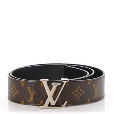 Louis Vuitton Belt Initiales Monogram Brown/Silver How To Wear Belts, Lux Life, Mens Designer Belts, Indoor Waterfall, Expensive Taste, Luxury Belts, King Louie, Louis Vuitton Belt, Designer Belts