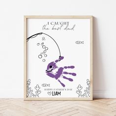 Fathers Day Handprint | Fish Handprint Art | Ollie + Hank Fishing Handprint Art, Sand Handprints On Canvas, Fishing Dad Gifts, Papa Fathers Day Crafts, Fathers Day Handprint Art, Father’s Day Hand Print Card, Footprint Handprint Father’s Day, Hand Print Fathers Day Gifts, Hand Print Father’s Day Craft