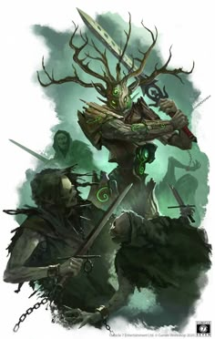 Warhammer Wood Elves, Wood Elves, Mythical Creatures Fantasy, Green Knight, Dark Souls Art, Wood Elf, Dnd Monsters