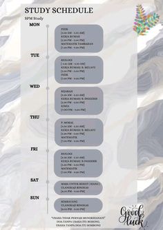 the student schedule is shown in grey and white