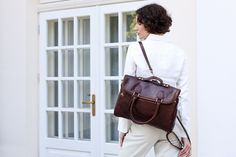 Brown Leather Convertible Backpack Handbag, Tote Bag for Women, Brown Shoulder Bag, Promotion Gift for Her - Etsy Elegant Leather Satchel Backpack For On-the-go, Elegant Satchel Backpack For Everyday Use, Elegant Office Satchel Backpack, Elegant Leather Tote Backpack For Daily Use, Elegant Leather Backpack For Travel With Top Handle, Elegant Leather Travel Backpack With Top Carry Handle, Elegant Leather Travel Backpack With Top Handle, Elegant Leather Satchel Backpack For Everyday Use, Vintage Tote Laptop Bag For Everyday