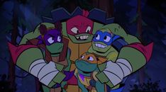 teenage mutant ninjas are standing next to each other in the animated movie teenage mutant