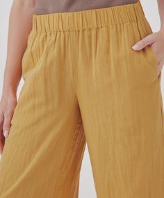 Women's Mustard Coastal Double Gauze Wide Leg Pant 2XL. Super soft organic women's Coastal Double Gauze Wide Leg Pant from Wear PACT. Fair Trade Factory. GOTS Certified Organic Cotton Chic Straight Bottoms With Comfort Waistband, Solid Color Pull-on Bottoms For Day Out, Solid Pull-on Style Bottoms For Day Out, Chic Wide Leg Bottoms With Comfort Waistband, Chic Relaxed Fit Pants With Comfort Waistband, Summer Wide-leg Bottoms With Comfort Waistband, Summer Wide Leg Bottoms With Comfort Waistband, Summer Wide-leg Pants With Comfort Waistband, Comfort Waistband Wide-leg Summer Bottoms