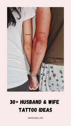 Husband and Wife Tattoo Relationship Tattoo Ideas, Married Tattoos, His Her Tattoos, Kendall Tattoo, Wife Tattoo Ideas, Eternal Love Tattoo, Relationship Tattoo, Eternity Tattoo, Husband Wife Tattoos