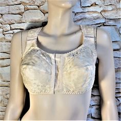 PURE COTTON Retro Bra With Wide Straps, Custom Made Front 7 Hooks Closure Made In USSR Damask Cotton Bra, Seamed Big Cup Beige Bra, New Bra by ANTIQUE4YOU on Etsy Vintage Bra, Cotton Bra, Bra Items, Cotton Bras, New Bra, Soft Cup Bra, Wide Straps, Bra Lingerie, Damask