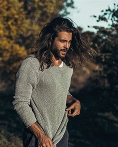 BEST BEARD STYLES #hairandbeardstyles Jack Greystone, Man With Long Hair, Long Hair Beard, Best Beard Styles, Men's Long Hairstyles, Beard Model, Man Bun, Long Hair Styles Men, Hair And Beard Styles