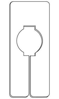 a black and white line drawing of an electrical outlet with a power cord attached to it