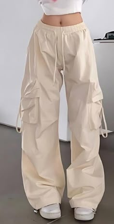 Pakaian Hipster, Hip Hop Trousers, Y2k Cargo Pants, Celana Fashion, Baggy Sweatpants, Big Pockets, Style Cargo, Cargo Pants Women, Casual Trousers