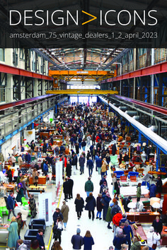 a large group of people walking through an industrial building with the words design icons above them