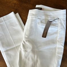 New With Tags! White Crosby Dress Pants Size 8 White Casual Yoga Pants With 4-way Stretch, White 4-way Stretch Yoga Pants, White Elastane Pants With 4-way Stretch, White Jumpsuit, Pants Color, Dress Pants, Pant Jumpsuit, Pants For Women, Color White