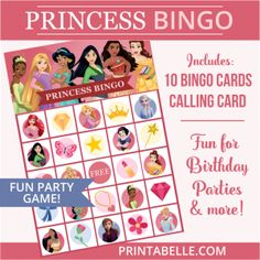 princess party games for kids and adults with free printables to play on the game board