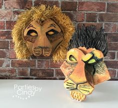 Simba & Scar Disney Kids Theater Headpiece prop Scar Mask, Lion King Play, King Scar, Lion King Scar, Lion King Costume, Lion King Musical, Lion King Jr, King Costume, Lion Mask