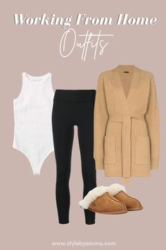 work from home outfits Women Work From Home Outfits, Cute Work From Home Outfits, Work From Home Outfits Women, Winter Lounge Outfits, Home Outfit Women, Wfh Wardrobe, Neutral Winter Outfit, Matching Loungewear Set