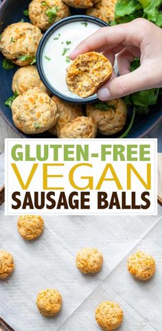 gluten - free vegan sausage balls are the perfect appetizer to serve with